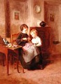 The Sewing Lesson - Theophile Emmanuel Duverger