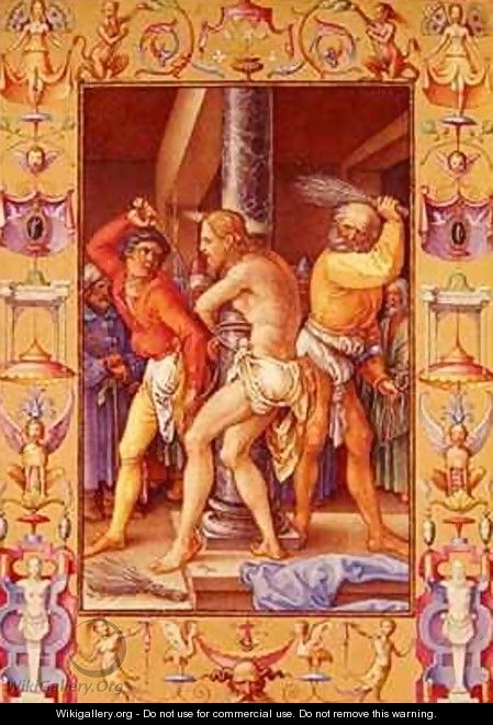 Ms 39 1601 The Flagellation of Christ from Passio Domini Nostri Jesu Christi Secundum Joannem - (after) Durer or Duerer, Albrecht