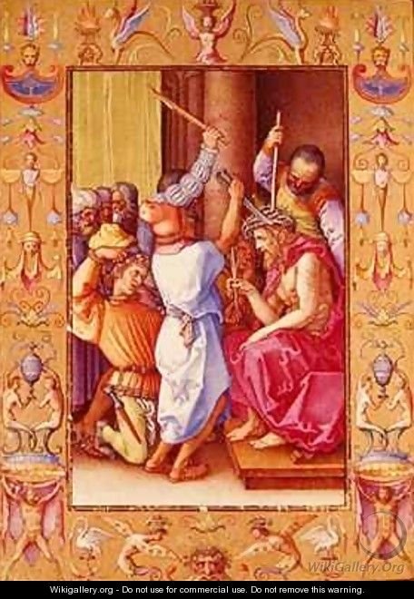 Ms 39 1601 The Mocking of Christ from Passio Domini Nostri Jesu Christi Secundum Joannem - (after) Durer or Duerer, Albrecht