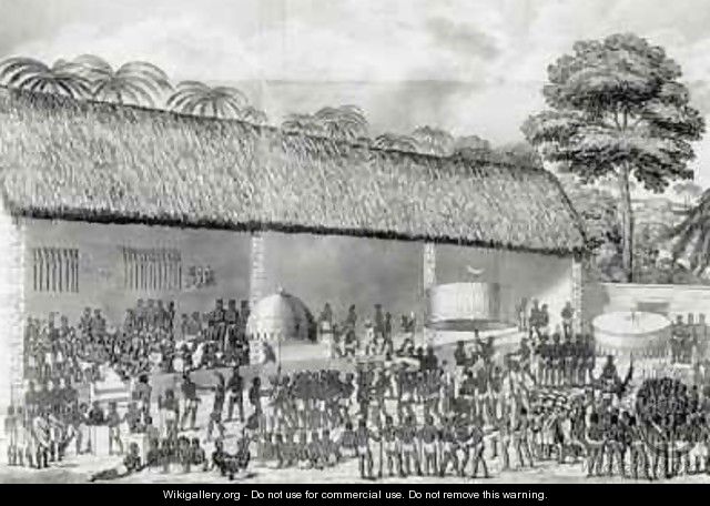 Adai religious festival at the court of the King of Ashanti in March 1820 - Joseph Dupuis