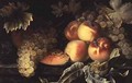 Still Life with Peaches Melon and Grapes - Pierre Dupuis