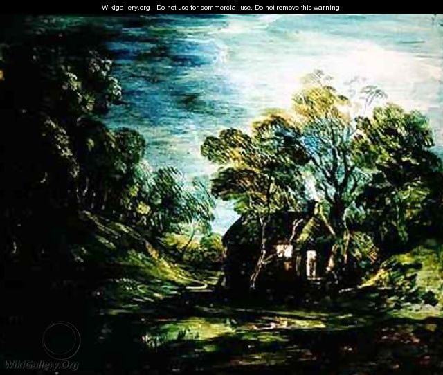 Cottage in Moonlight - Thomas Gainsborough