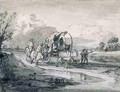 Open Landscape with Herdsman and Covered Cart - Thomas Gainsborough