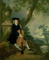 The Rev John Chafy Playing a Cello - Thomas Gainsborough