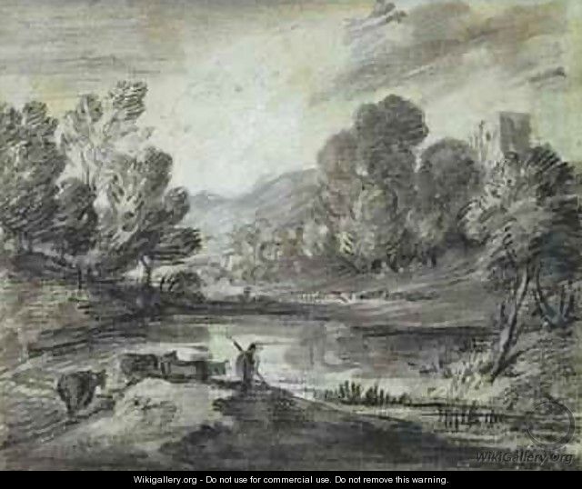 A hilly landscape 2 - Thomas Gainsborough