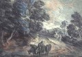 A Wooded Landscape with Horses Drinking - Thomas Gainsborough