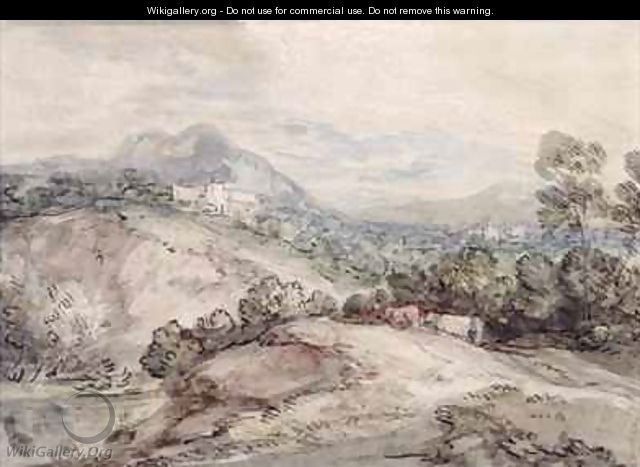 A Hilly Landscape - Thomas Gainsborough