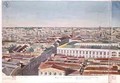 Panorama of Moscow depicting the former market square and Stock Exchange in Gostiny Dvor - Gadolle