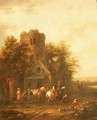 Riders Watering their Horses Outside a Tavern - Barend Gael or Gaal