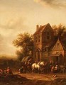 Two Horsemen at a Blacksmiths Forge - Barend Gael or Gaal
