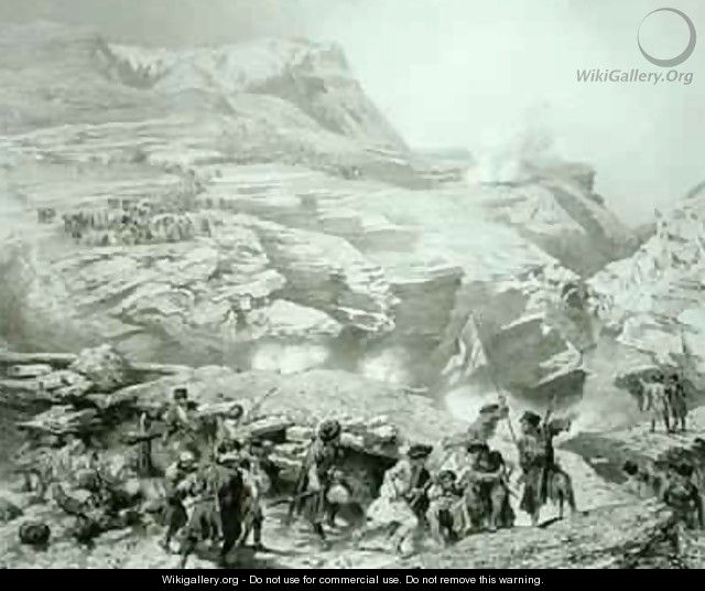 Soulak Pass at Akhati Dagestan - (after) Gagarin, Grigori Grigorevich