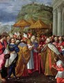 Pope Alexander III Emperor Frederick Barbarossa and Doge Sebastiano Ziani Arrive at Ancona - Girolamo Gambarato