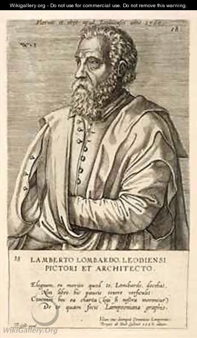 Portrait of Lambert Lombard - Theodor Galle