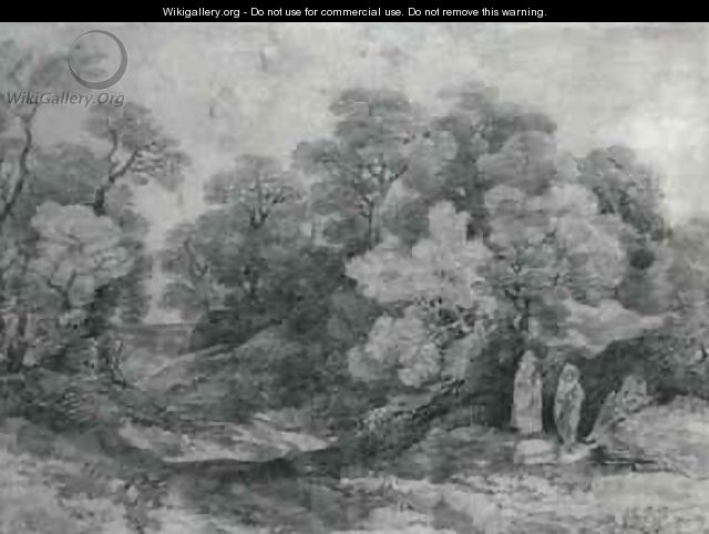 Landscape with figures gathering wood - Thomas Gainsborough