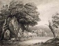 Wooded Landscape with Carts and Figures - Thomas Gainsborough