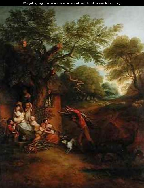 Figures before a Cottage - Thomas Gainsborough