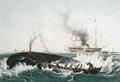 Attacking a Right Whale and Cutting In from The Whale Fishery - (after) Garneray, Louis Ambroise