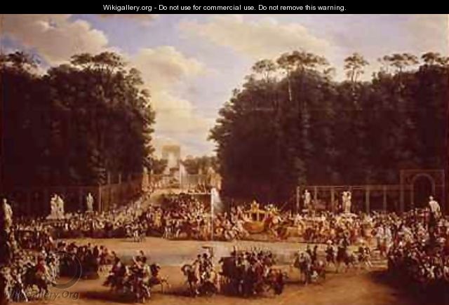 The Entry of Napoleon and Marie Louise into the Tuileries Gardens on the Day of their Wedding - Etienne-Barthelemy Garnier