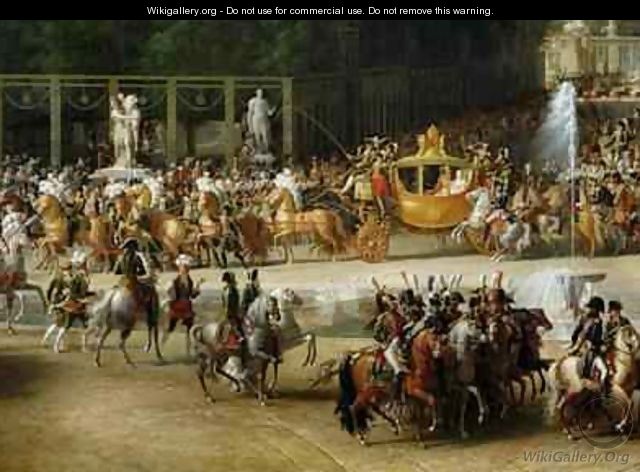 The Entry of Napoleon 1769-1821 and Marie Louise 1791-1847 into the Tuileries Gardens on the Day of their Wedding - Etienne-Barthelemy Garnier