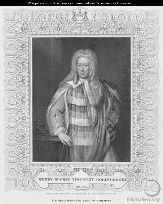 Portrait of Henry St John Viscount Bolingbroke - William Thomas Fry