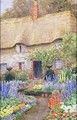 A Cottage Garden in Full Bloom - John Henry Garlick