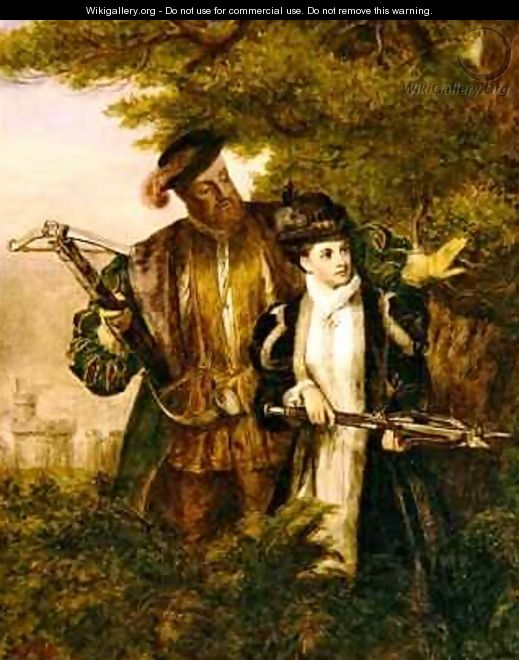 King Henry and Anne Boleyn Deer shooting in Windsor Forest - William Powell Frith
