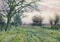 A Fenland Lane with Pollarded Willows - William Fraser Garden