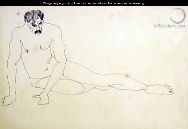 Male Nude Resting - Henri Gaudier-Brzeska
