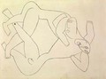 Two Men Wrestling - Henri Gaudier-Brzeska