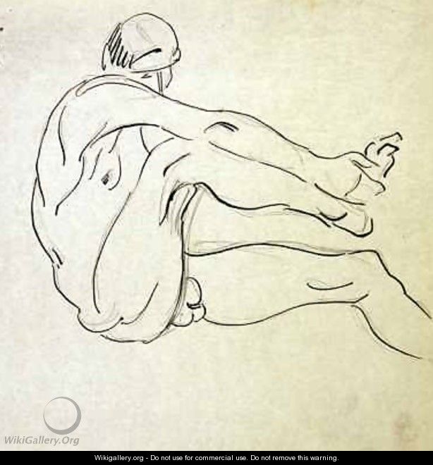 Male Nude holding his right Foot - Henri Gaudier-Brzeska