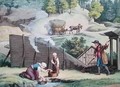 Making charcoal in Austria - (after) Gauermann, Jakob