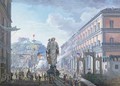 The Palazzo Reale at the Moment When the Tree of Liberty was Cut Down and the Troops en masse were Directed by the English in 1799 - Saviero Xavier della Gatta