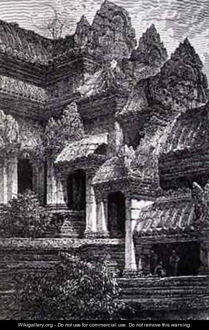 Angkor Wat showing the transition from the first to second floors - (after) Gauchards, J.