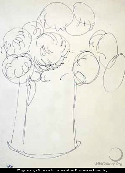 Flowers in a Jug - Henri Gaudier-Brzeska