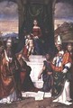 The Virgin Enthroned with Saints Jerome Sylvester and Maurius - Garofalo