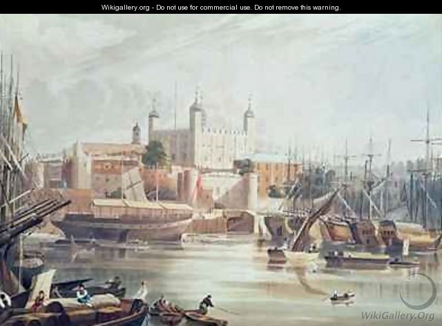 View of the Tower of London - (after) Gendall, John