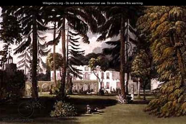 Pelling Place Garden Front from Ackermanns Repository of Arts - (after) Gendall, John