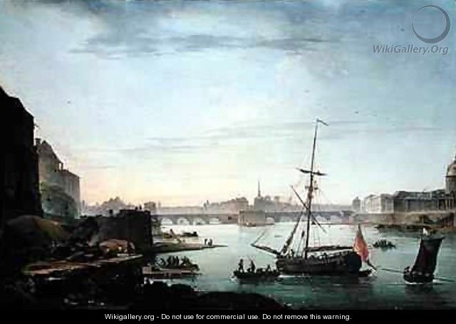 View of the Pont Neuf Paris - Jean Baptiste Genillion