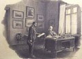 Emperor Franz Joseph I of Austria 1830-1916 at his writing desk at Jagdrock - Wilhelm Gause