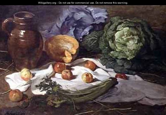 Still Life with Cabbages - Armand Gautier