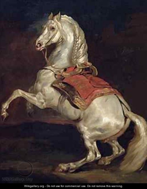 Napoleons Stallion Tamerlan - Theodore Gericault