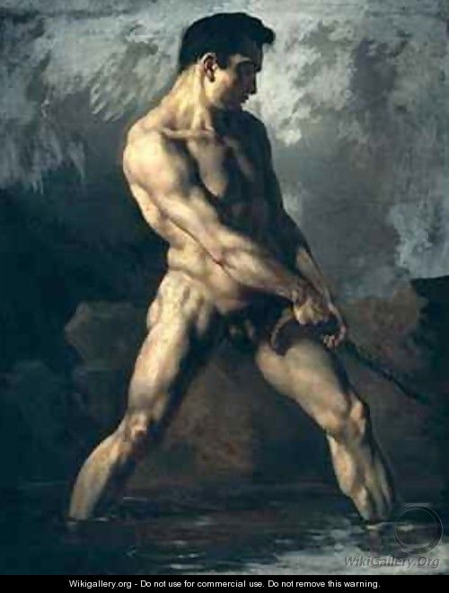 Study of a Male Nude - Theodore Gericault