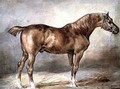 A docked chestnut horse - Theodore Gericault