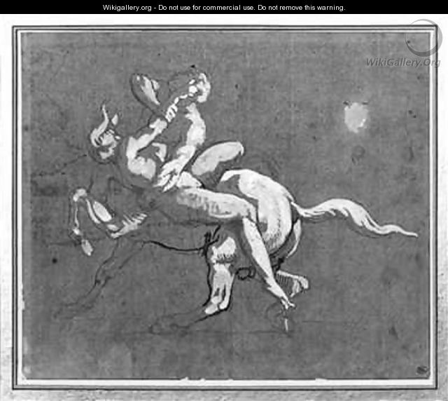Centaur kidnapping a nymph - Theodore Gericault