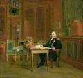 Louis XVIII 1755-1824 in his Study at the Tuileries - Baron Francois Gerard