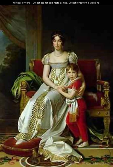Hortense de Beauharnais 1783-1837 Queen of Holland and her Son Napoleon Charles Bonaparte 1802-07 - Baron Francois Gerard