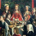 The Marriage at Cana detail of the bride and surrounding guests - Gerard David