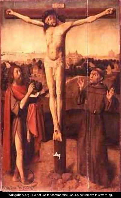 Christ on the Cross between St John and St Francis - Gerard David