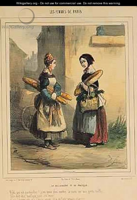 The Bakers Art plate number 27 from the Les Femmes de Paris series - Alfred Andre Geniole