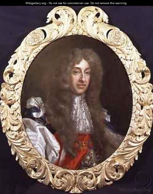 Portrait of James II 1633-1701 in Garter robes - Benedetto Gennari
